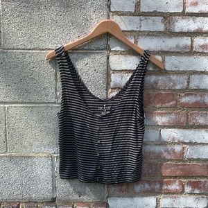 SOFT! Scoop Neck Black & White Striped Tank